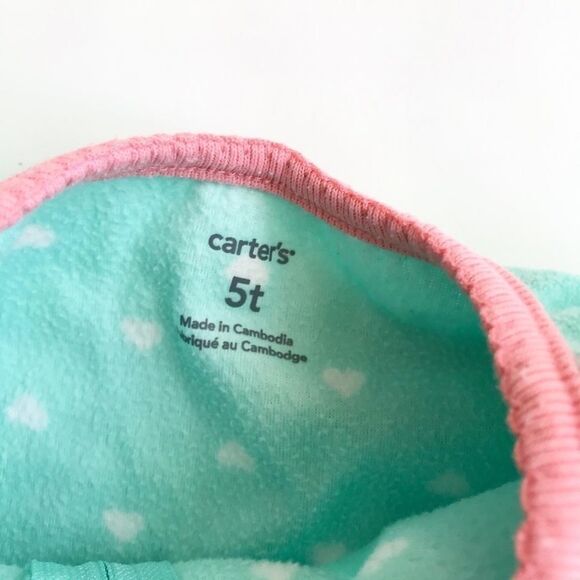 Carters floral print fleece footed pajama play  5T - Picture 6 of 8